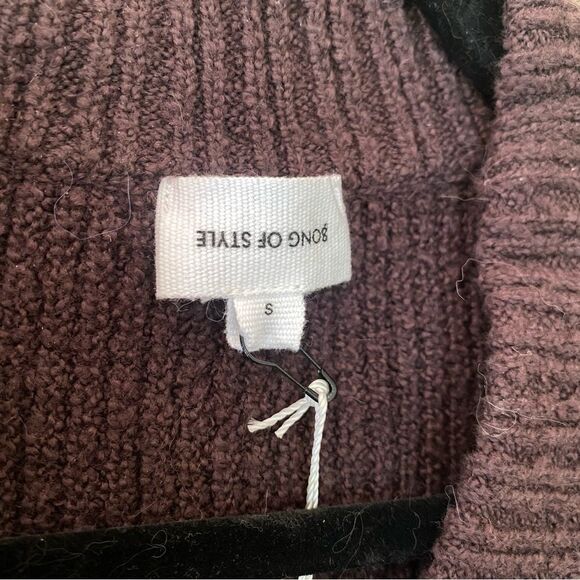 Song of Style Saniya Cardigan sweater Dark Chocolate knit maxi duster Revolve S - Picture 10 of 11